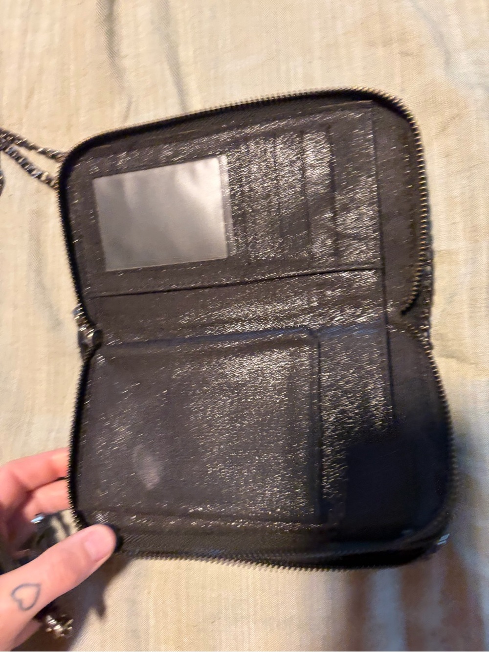 Repurposed Luis Vuitton Brown Monogram Crossbody Bag with Studs and Tassel - Picture 9 of 13